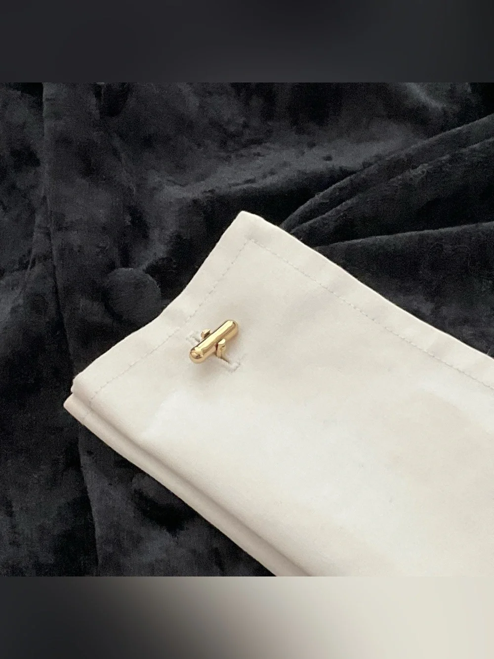 Vintage Gold Oval Beaded Edge Cufflinks